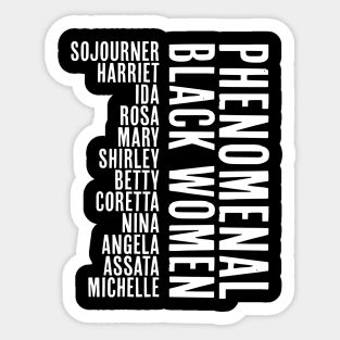 Phenomenal Black Women, African American, Black History, Afrocentric Sticker
